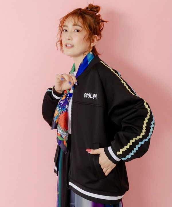 運動風波浪娃頭刺繡外套 