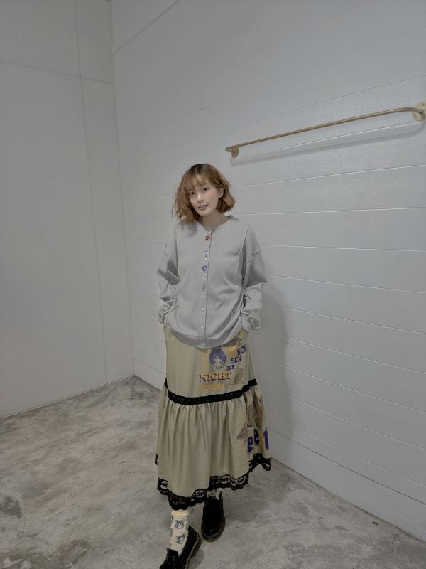 螢光塗鴉蕾絲裙 