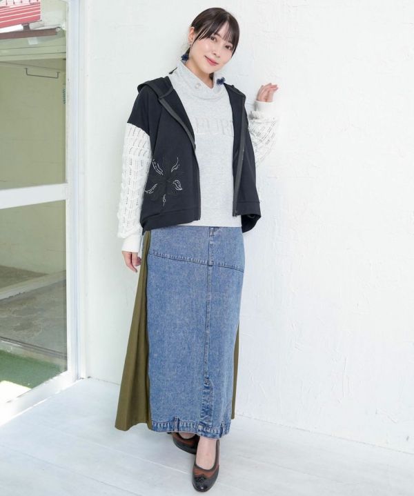 蕾絲手袖連帽外套 