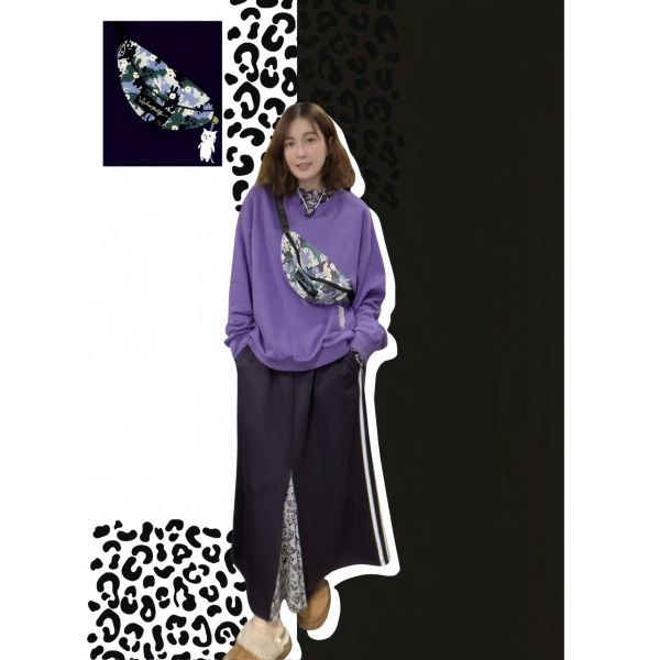 迷彩背包貓吊飾功能上衣 