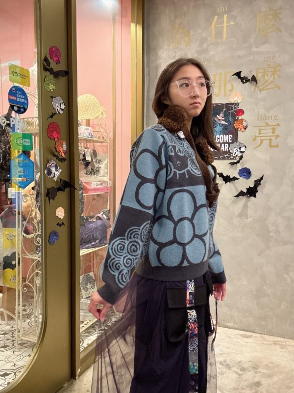 拼布線條口袋紗裙 