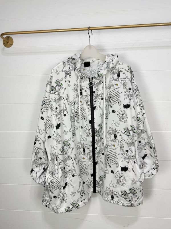 外空宇宙塗鴉連帽外套 