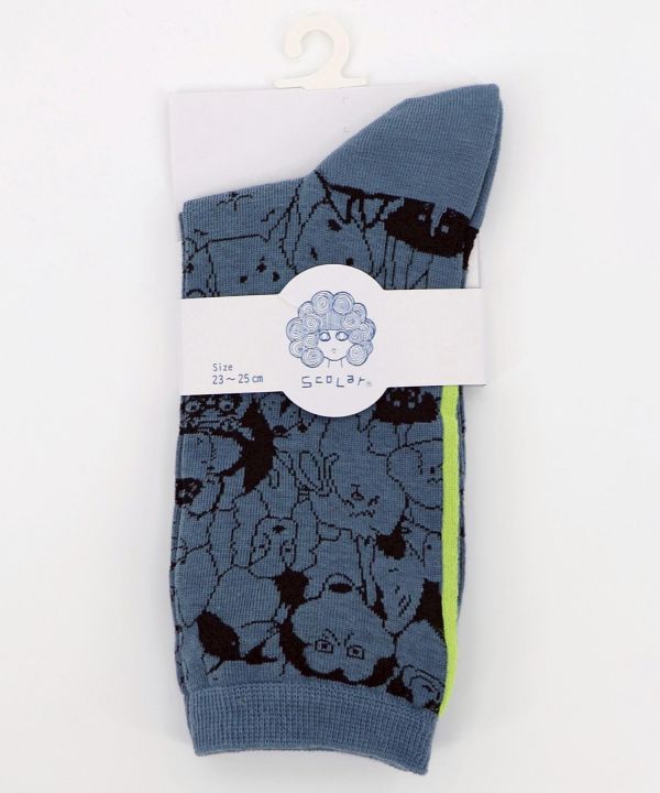 秋冬9月-狗狗滿版襪 