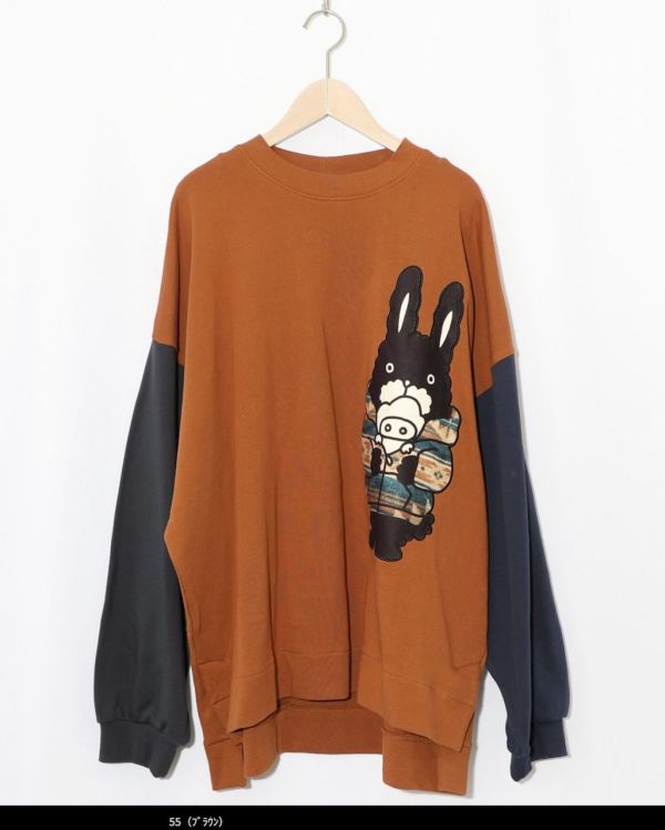 兔兔的冬裝撞袖上衣 