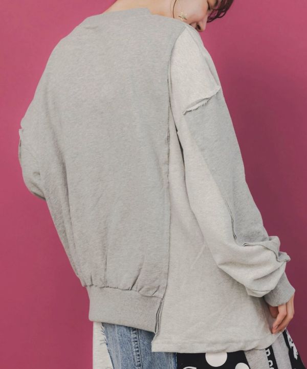 狗狗集合造型拼接上衣 