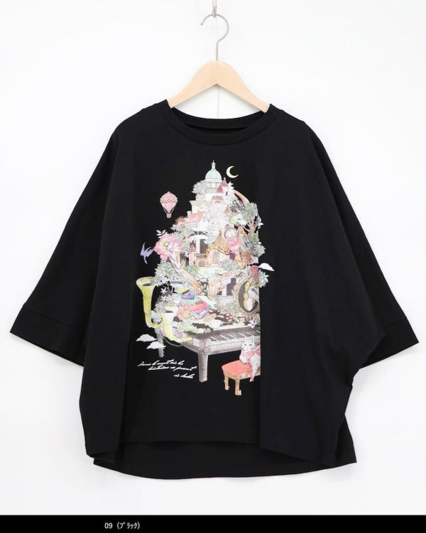 貓咪鋼琴城堡上衣 