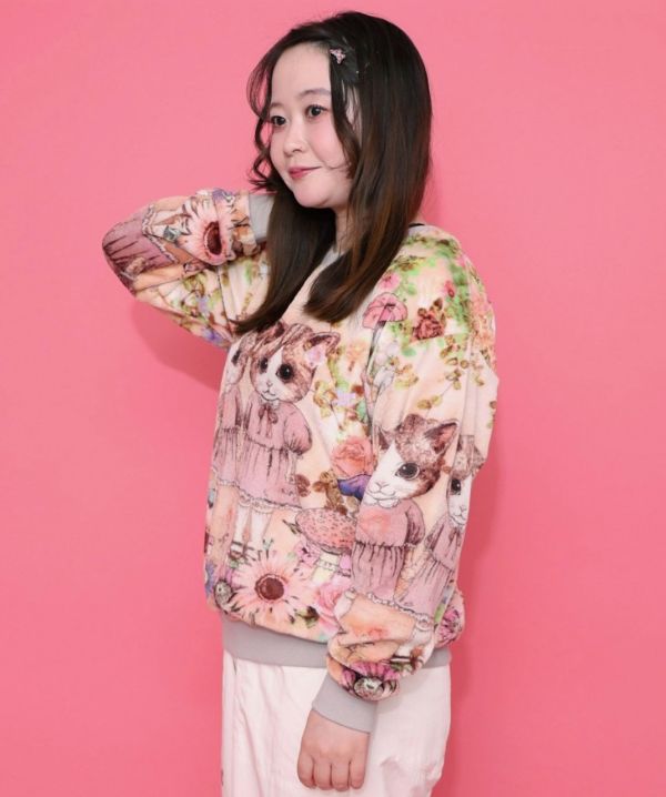 屋敷貓咪法蘭絨上衣 