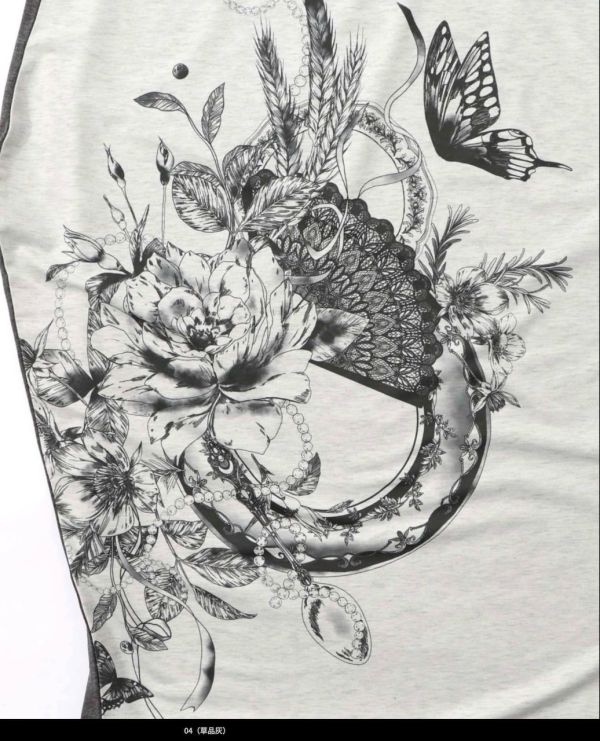 餐廚花藝造型長版上衣 