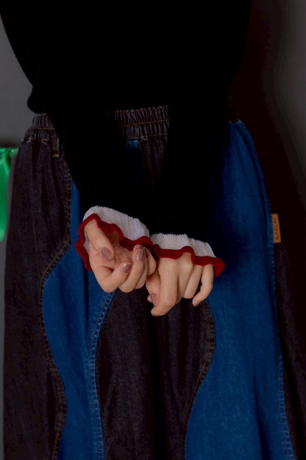 波浪手袖造型內搭衣 