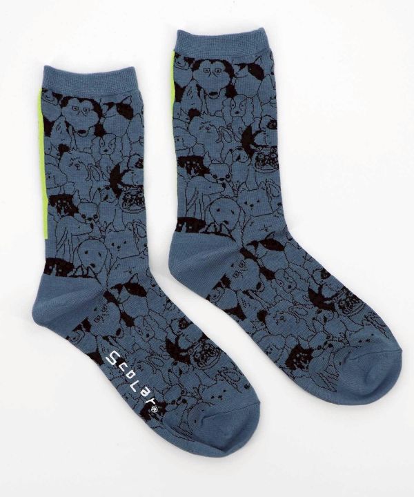 秋冬9月-狗狗滿版襪 