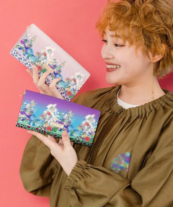 彩虹豹紋長夾 
