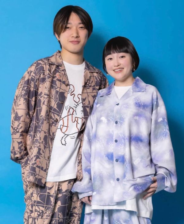 暈染/格子兔塗鴉襯衫 