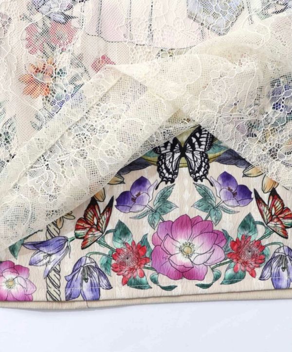 貴族花園蕾絲拼接洋裝 