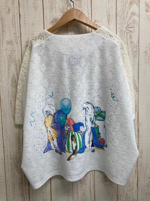 貓咪玫瑰花紋上衣 