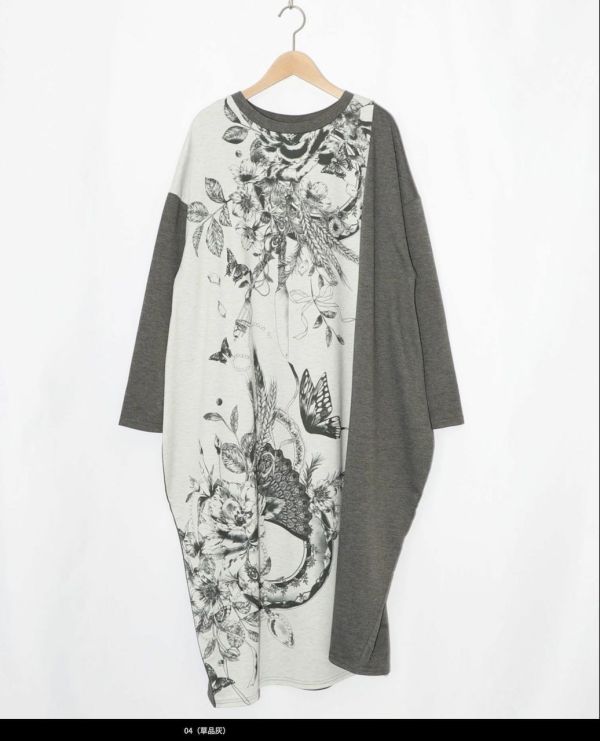 餐廚花藝造型長版上衣 