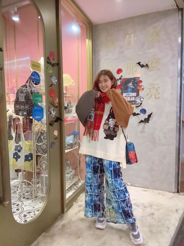 兔兔的冬裝撞袖上衣 