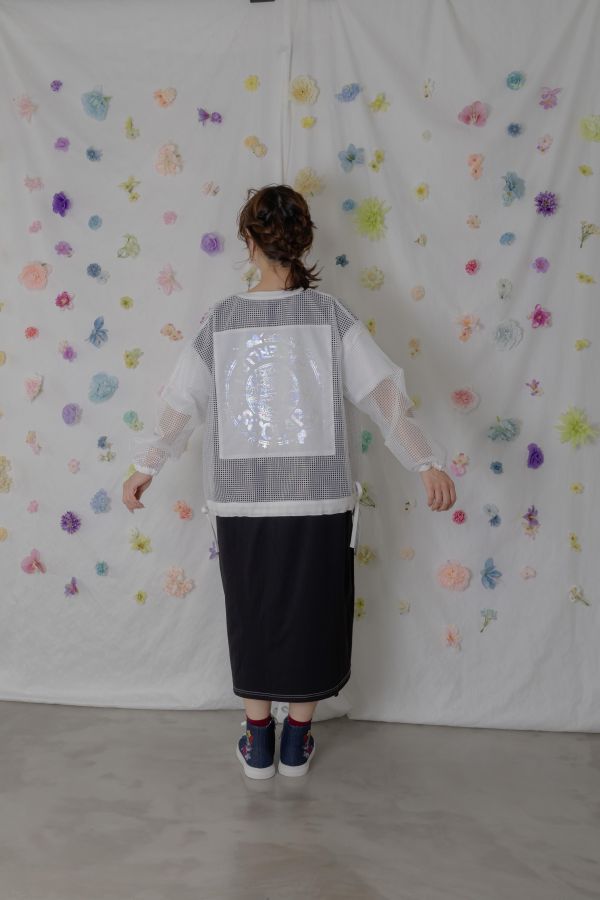 貓咪花朵圓形LOGO果凍外套 