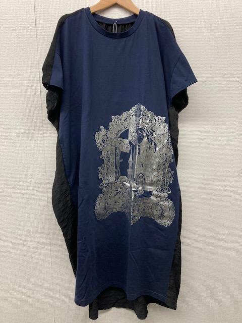 城堡玫瑰風景長版洋裝 