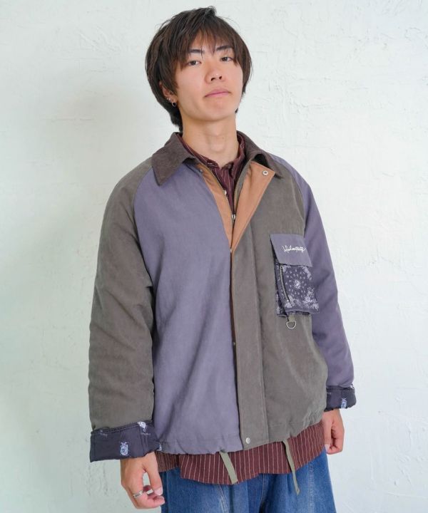 熊熊圖騰撞色短夾克 