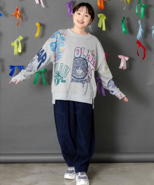 娃頭拼接造型上衣 