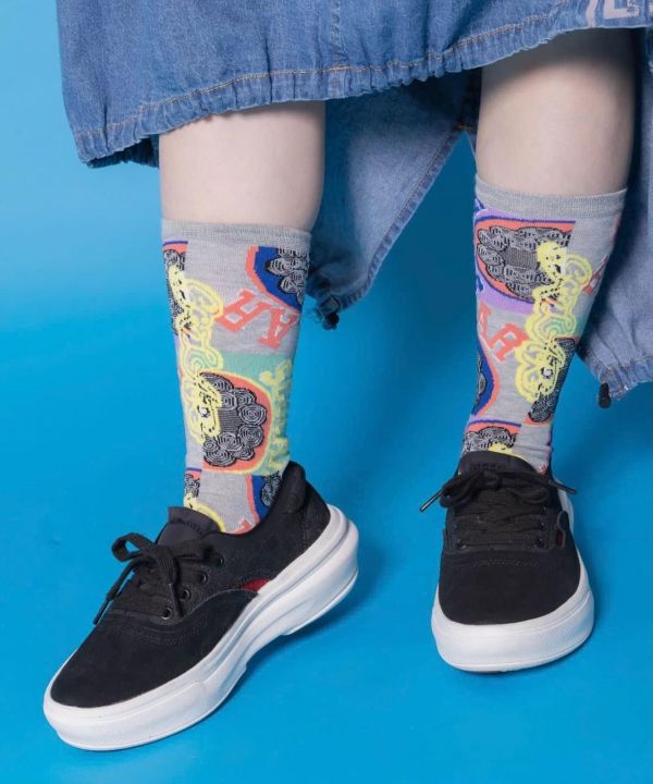 經典娃娃頭漫畫襪 