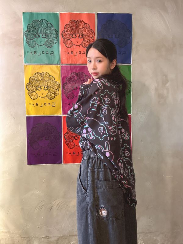 貓咪吐司七分寬褲 