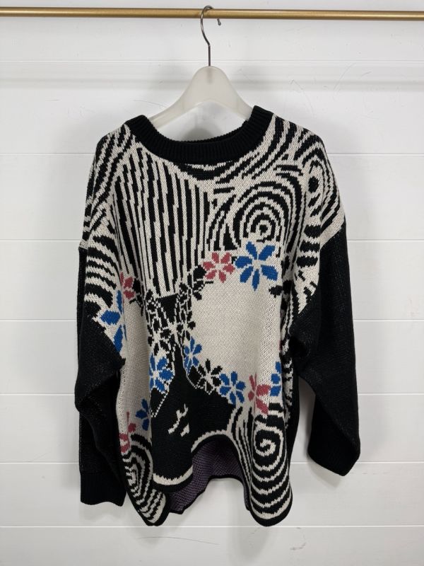 矇眼娃造型針織上衣 