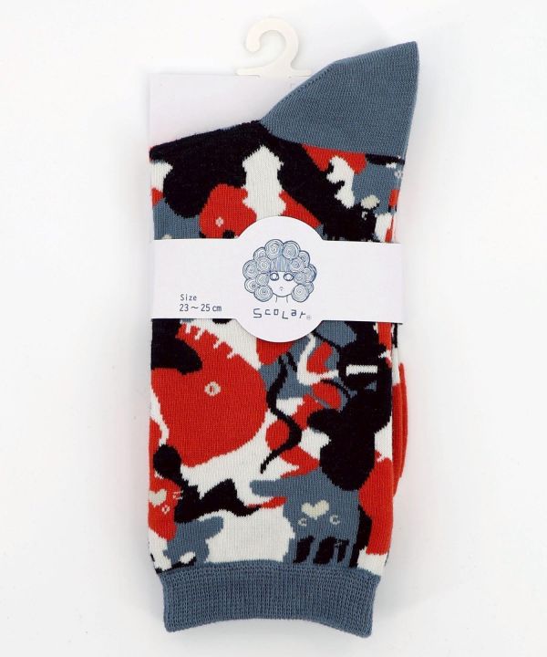 秋冬9月-迷彩貓咪襪 