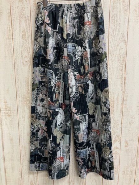 貴族郵戳滿版百褶褲 