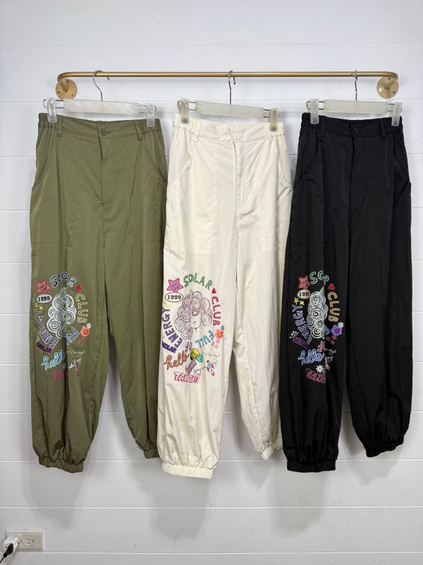 彩色娃頭縮口褲 