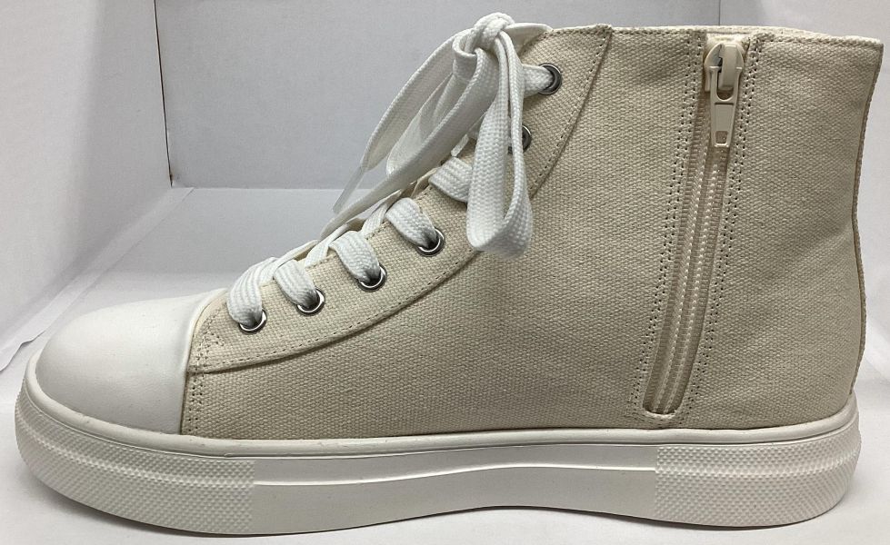 刺繡高筒帆布鞋 