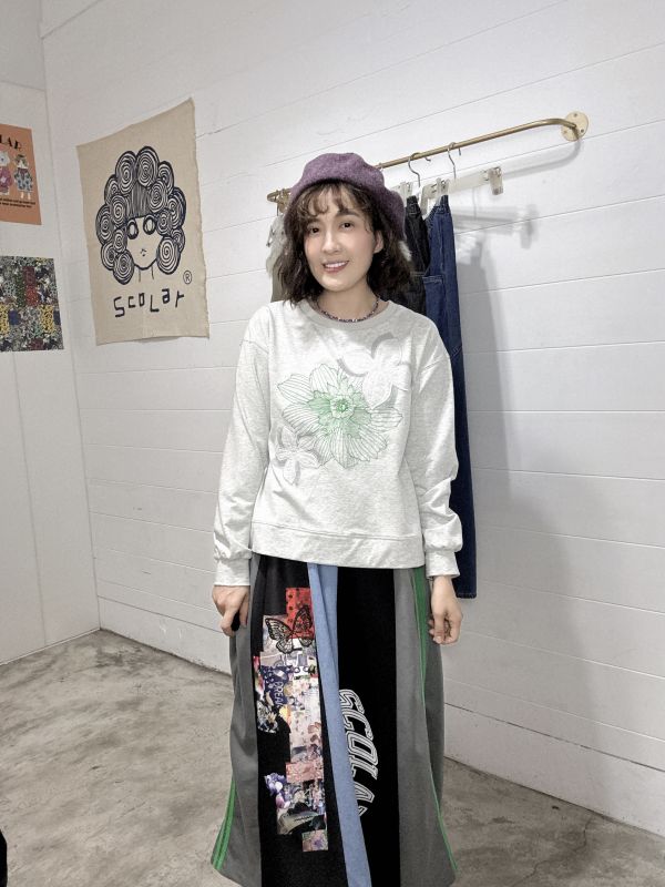 PREMIUM系-電繡花朵上衣 