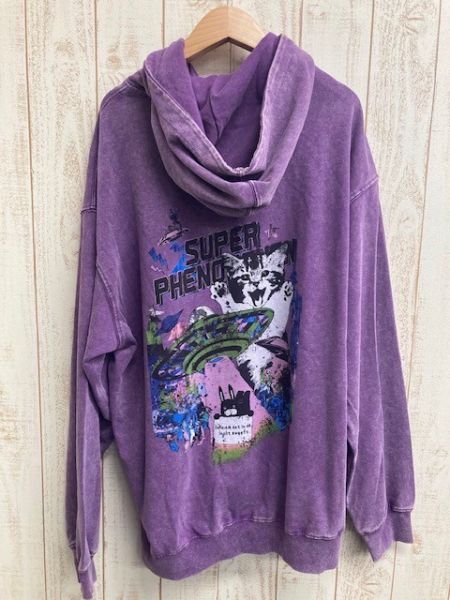 貓星人暈染連帽上衣 