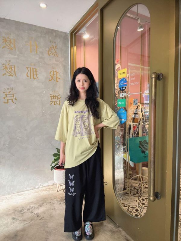 is scolar蝴蝶側邊綁繩休閒褲 