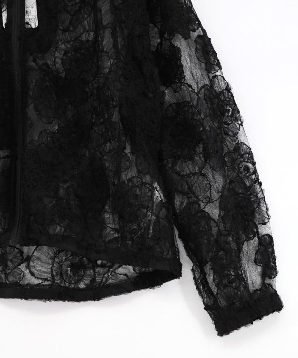 立體花朵蕾絲連帽造型外套 