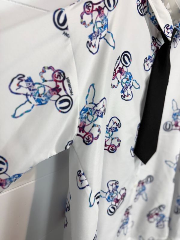 附領帶-帕丘薩塗鴉襯衫 