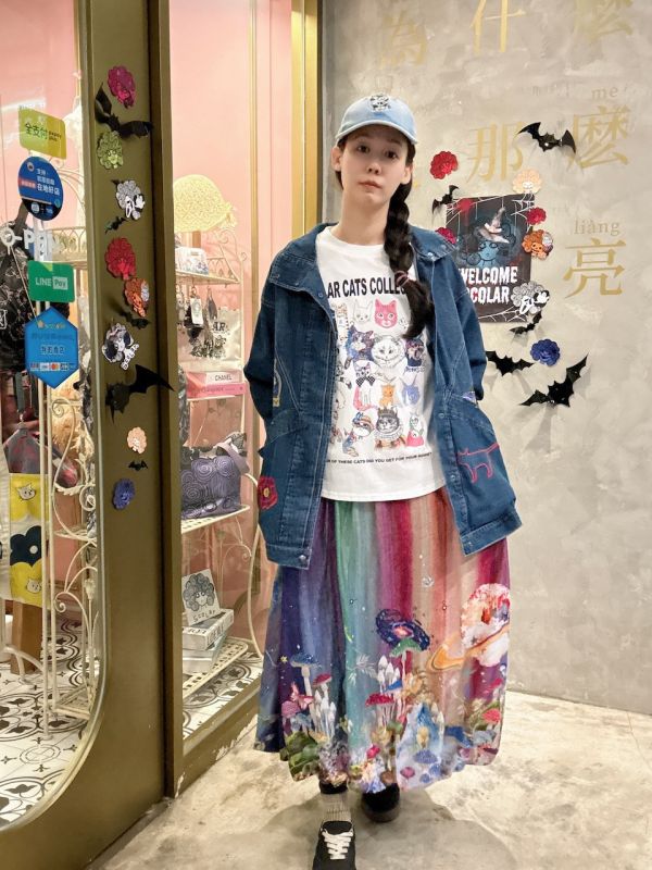 貓塗鴉集合上衣 