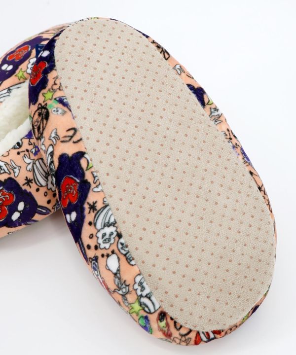 秋冬9月-滿版塗鴉造型毛鞋 