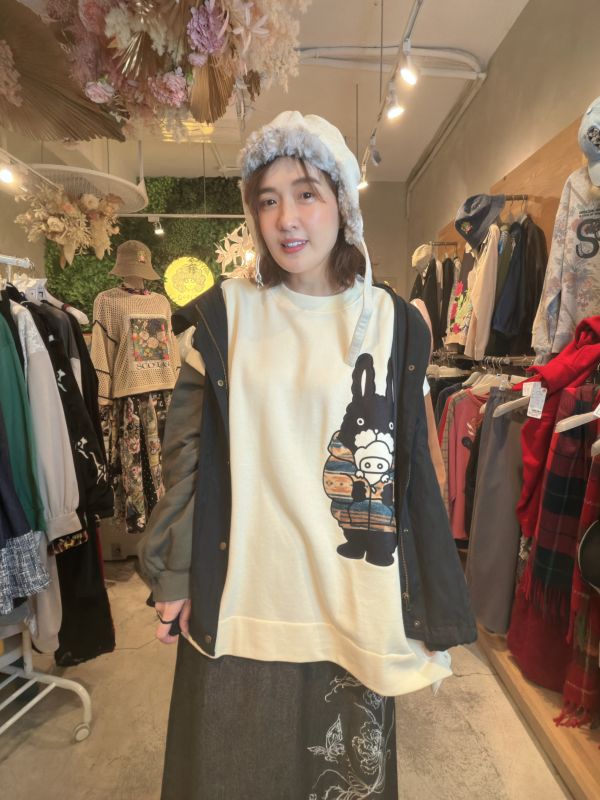 兔兔的冬裝撞袖上衣 