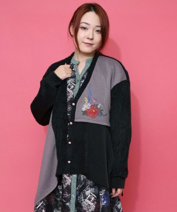 異材質羽毛絨拼接外罩 