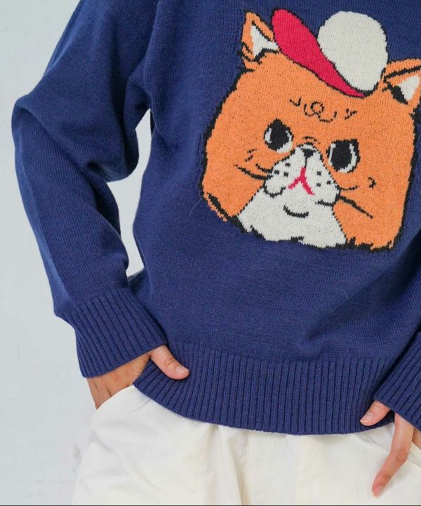 小愛貓針織上衣 