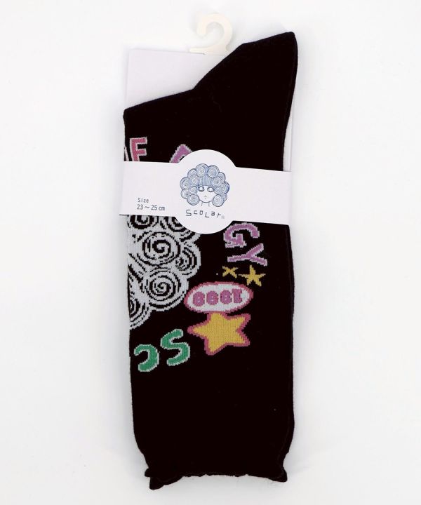 秋冬9月-娃娃圓形LOGO襪 