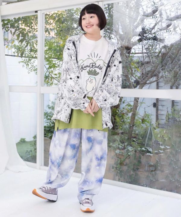 外空宇宙塗鴉連帽外套 