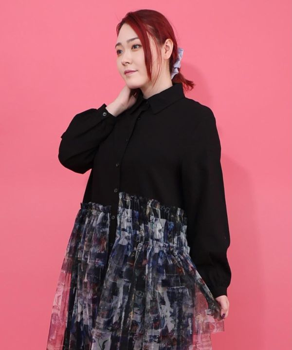 魔女秘密拼紗造型洋裝 