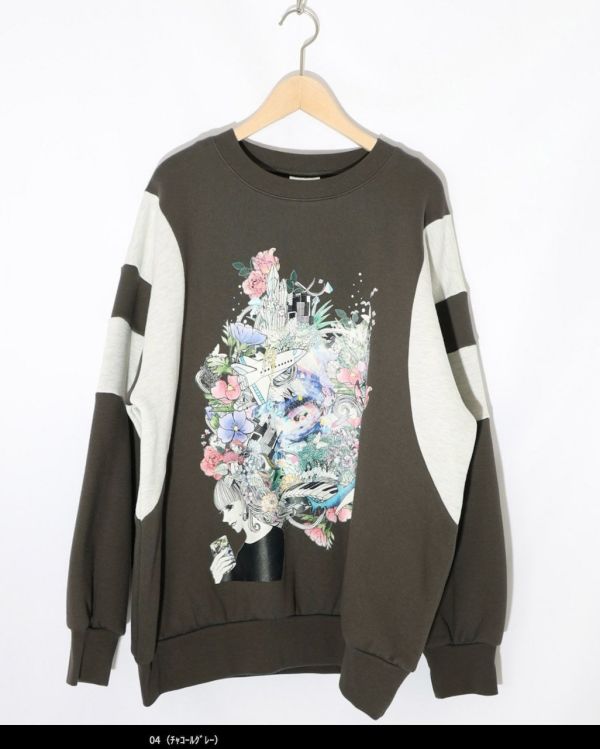 環境腦袋條紋繡上衣 