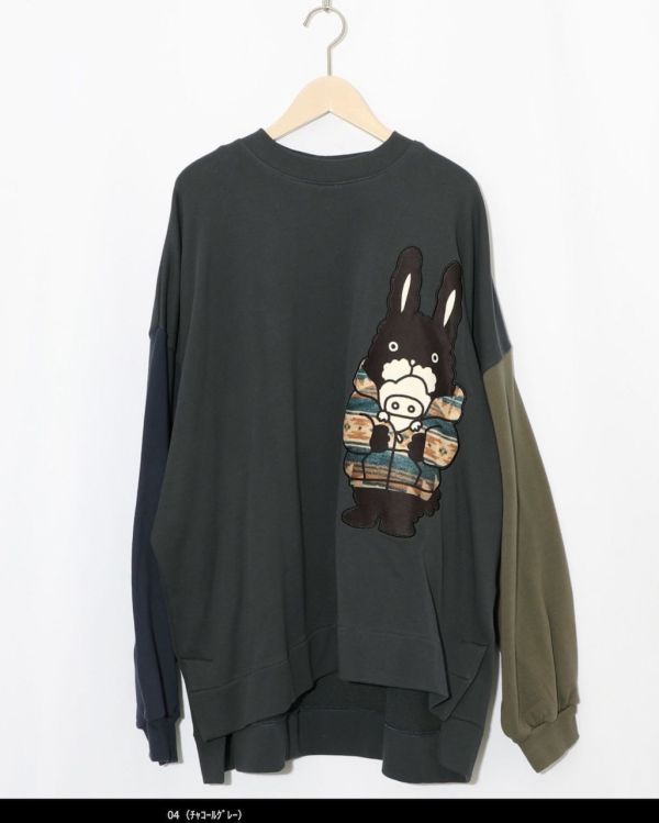 兔兔的冬裝撞袖上衣 