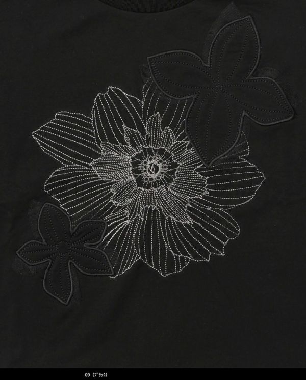 PREMIUM系-電繡花朵上衣 