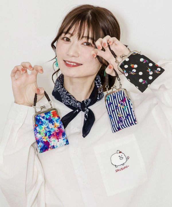 撞色花布口金包(迷你小提包) 