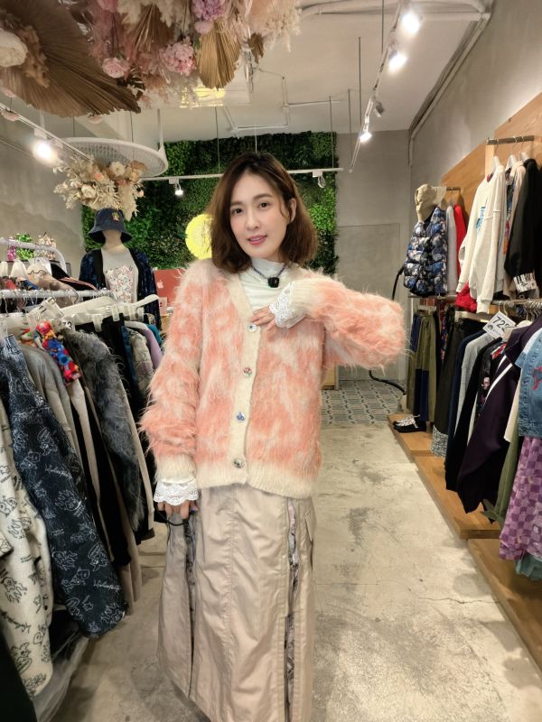 棉花糖毛絨V領外罩 