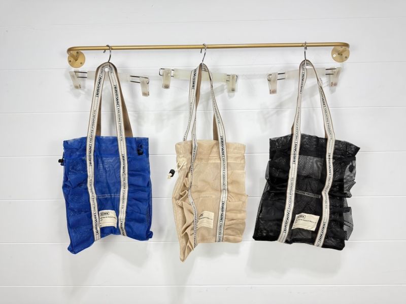 抓皺網格束口提袋 